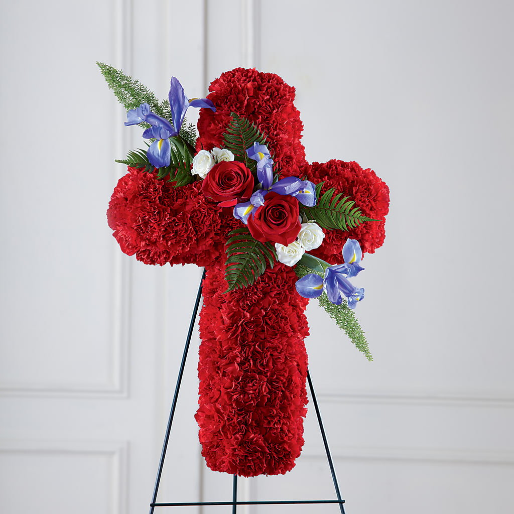 Faithful Hero Floral Cross – Amour Florist, Belford NJ