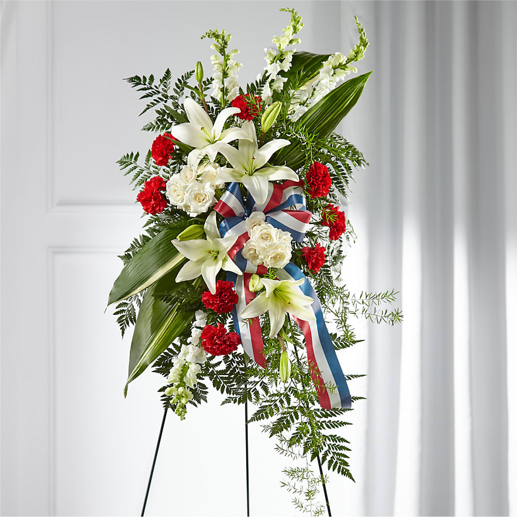 Stars of Life Standing Spray – Amour Florist, Belford NJ
