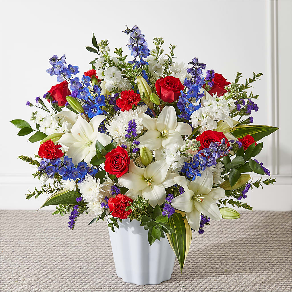 Consoled Floor Basket – Amour Florist, Belford NJ