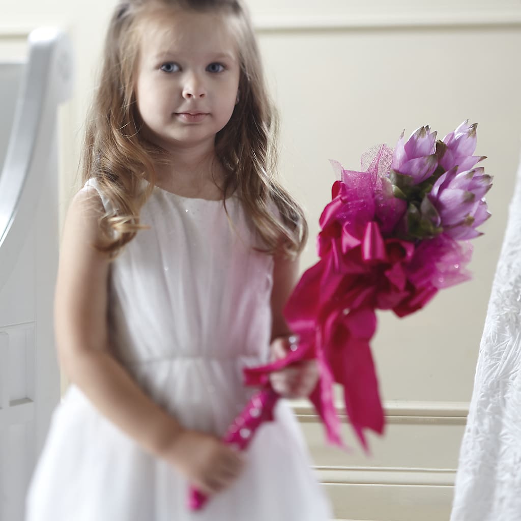 Sparkle Pink Flower Girl Bouquet – Amour Florist, Belford NJ