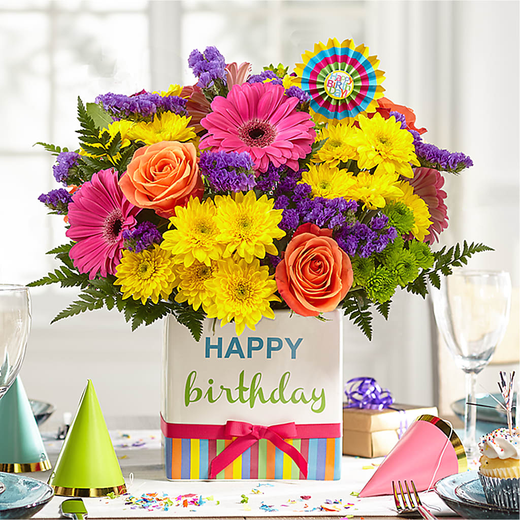 Birthday Brights Bouquet –  Amour Florist, Belford NJ