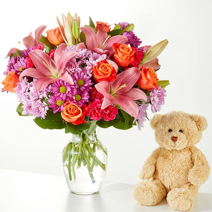 One and Only Bouquet and Bear Bundle –  Amour Florist, Belford NJ