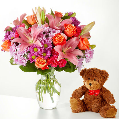 One and Only Bouquet and Bear Bundle –  Amour Florist, Belford NJ