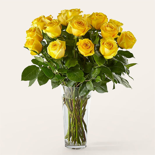 Long Stem Yellow Rose Bouquet –  Amour Florist, Belford NJ