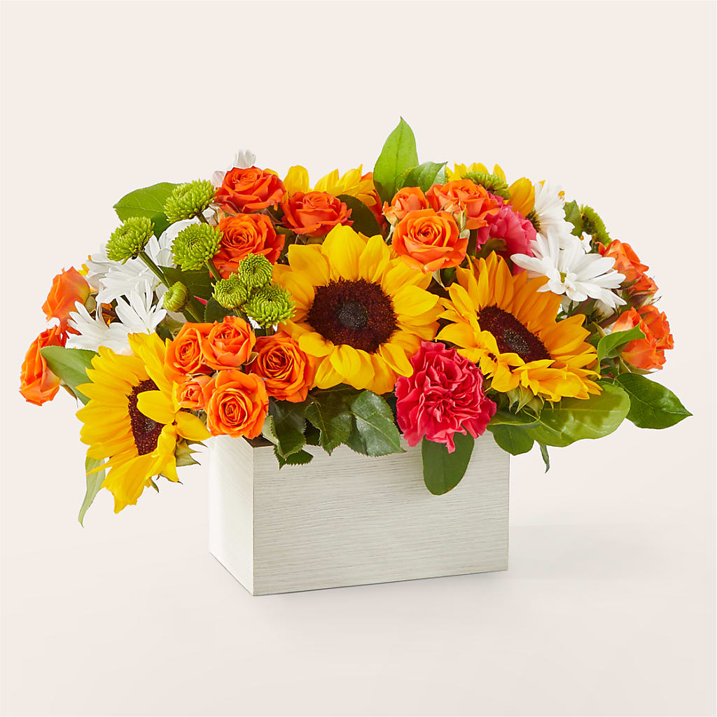 Sun-drenched Blooms Box Bouquet –  Amour Florist, Belford NJ