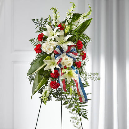Stars of Life Standing Spray –  Amour Florist, Belford NJ