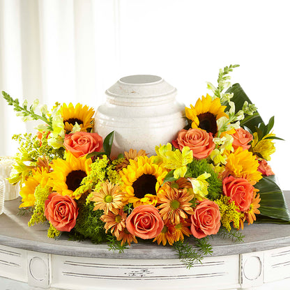 Faithful Sunflower Cremation Adornment –  Amour Florist, Belford NJ